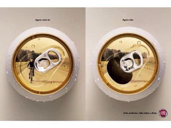 Anti drink-driving poster by Fiat in Brazil — 2